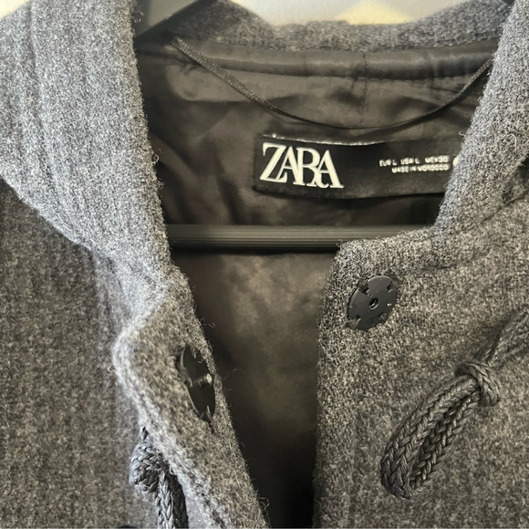 BRAND NEW ZARA ZW COLLECTION MANTECO WOOL BLEND JACKET WITH TOGGLES - Picture 8 of 15